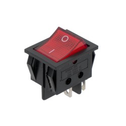 Interruptor luminoso, 4P (DPST) ON-OFF, 250V. 15A, luz vermelha