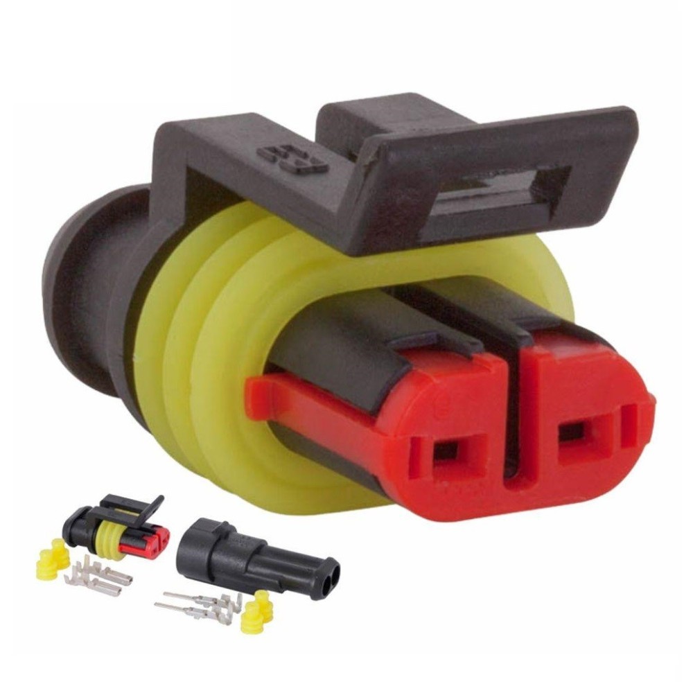 Ficha automotiva estanque Superseal 1.5, 2 pinos, IP67