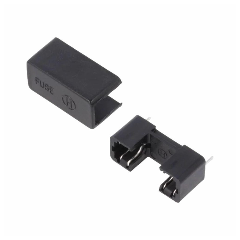Suporte de Fusíveis 5x20mm, para circuito impresso, com proteção