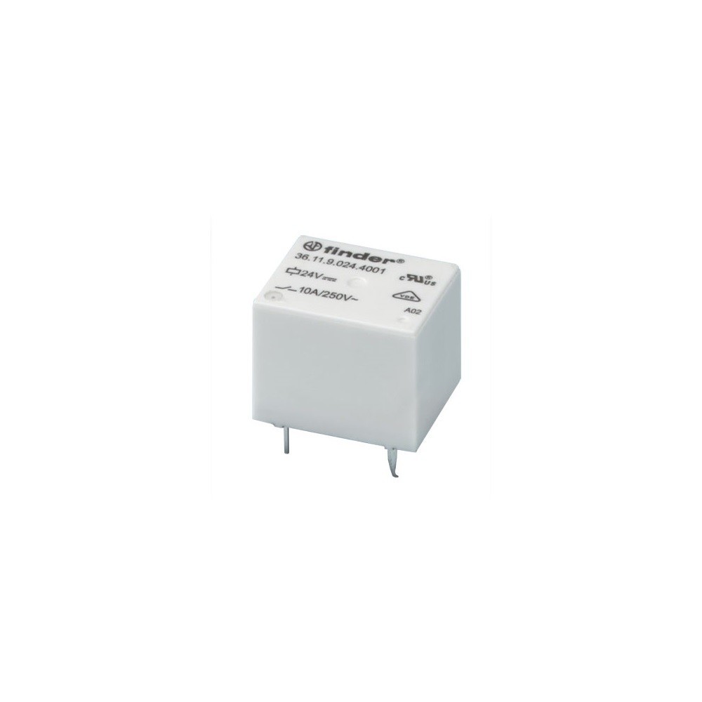 Relé DC Mini 24V/1C/10A – R:12mm Circuito Impresso