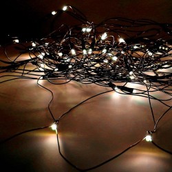 Cortina Natal estilo rede, 2x1,5m, 90 LEDs brancos quentes, 30V, 1,62W.