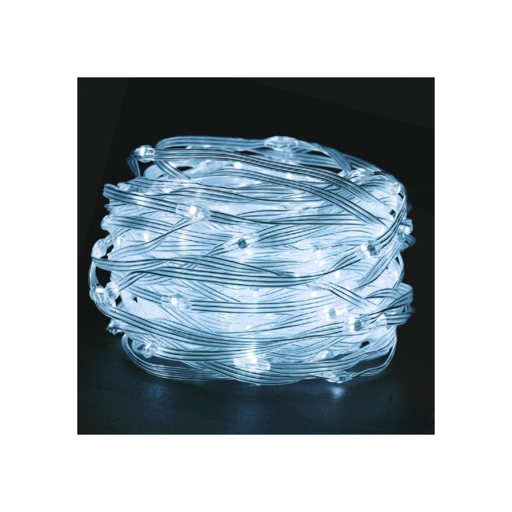 Luzes Natal 200 Micro LEDS 3mm, Branco frio (6400K), 220V, 20mts