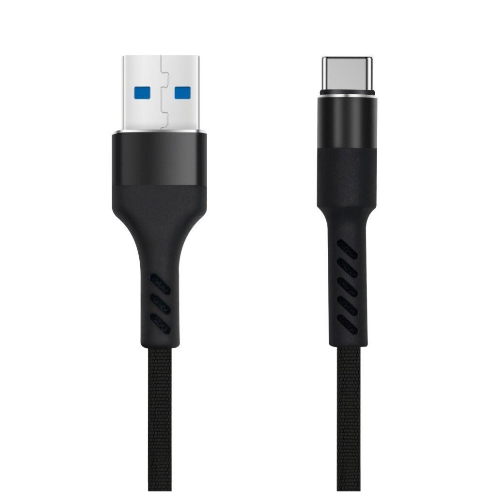 Cabo USB-A 3.0 Macho / USB-C 2.0, Preto, 1 metro