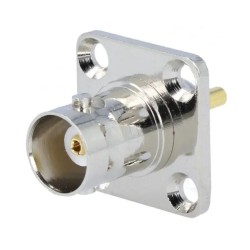 Ficha BNC Fêmea de Painel, para Soldar