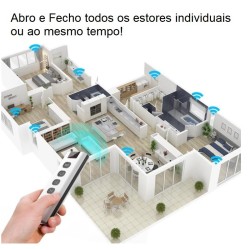 COMANDO 1 CANAL RF 433MHz PERSIANA / ILUMINACAO