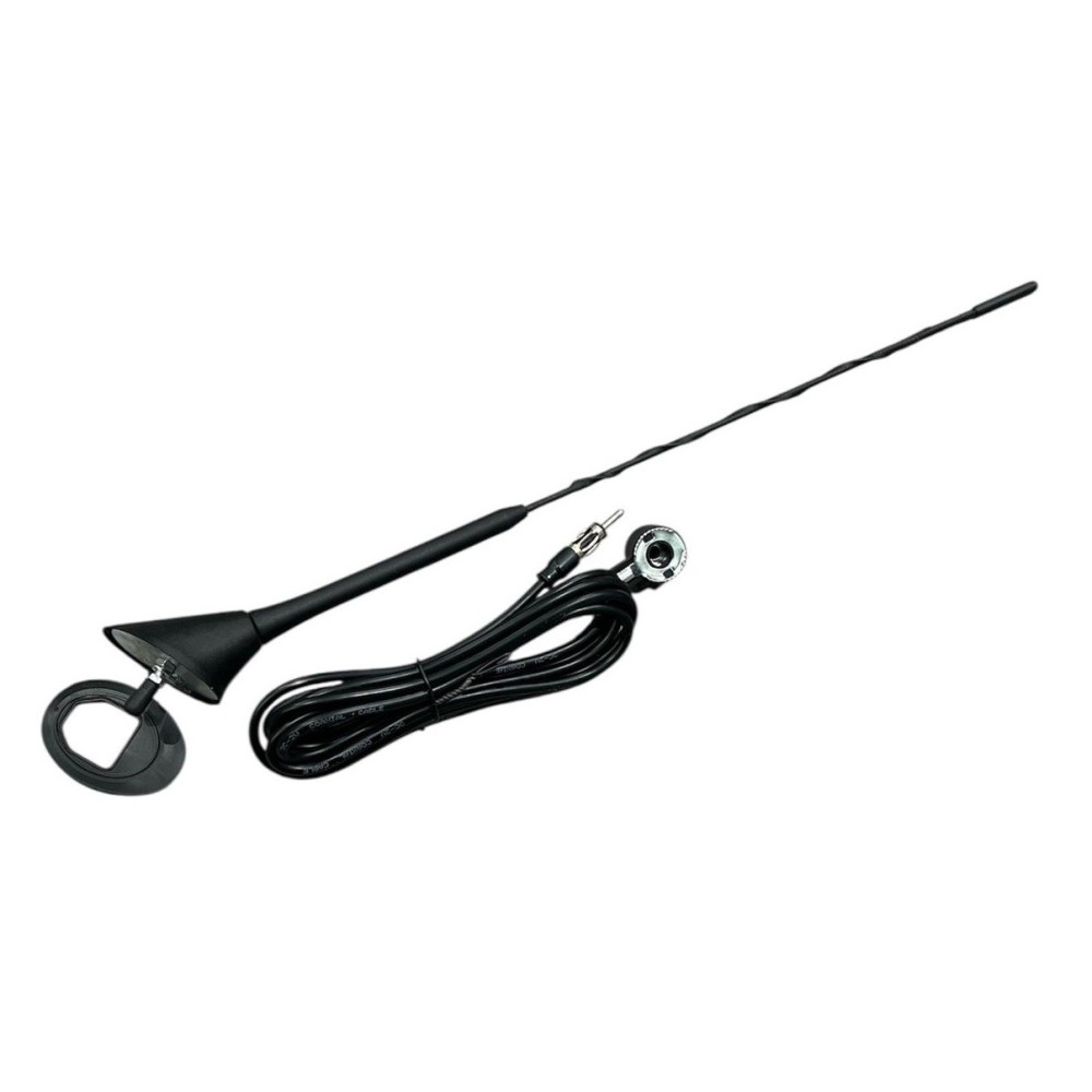 ANTENA AUTO 40cm FIBRA COM CABO 5MTS