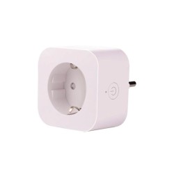 Ficha Elétrica Adaptadora, 1x Schuko, Inteligente, WiFi, Tuya