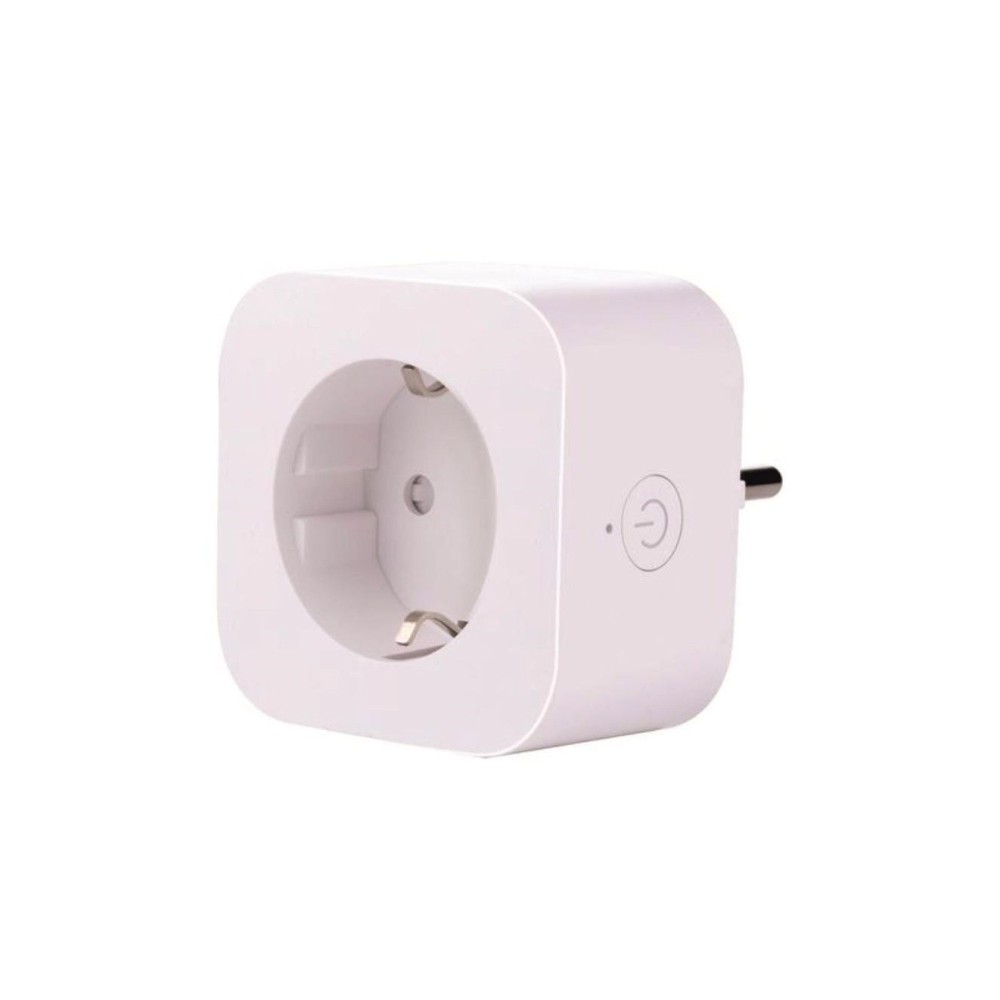 Ficha Elétrica Adaptadora, 1x Schuko, Inteligente, WiFi, Tuya