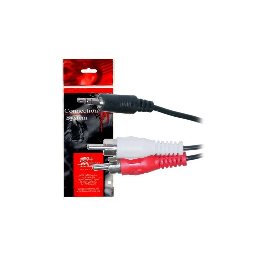 Cabo Jack 3.5mm Macho Stereo / 2-Rca Macho, 3 metros