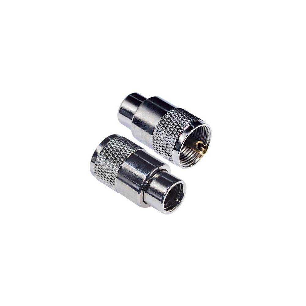 Ficha UHF/PL-259, macho, longo, rosca RG213, diâmetro 9,9 mm