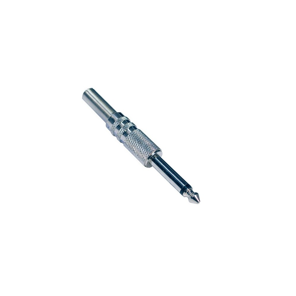 Ficha Jack 6.35mm, Macho, Mono, em metal