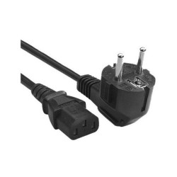 Cabo Alimentação Schuko Macho 3P / IEC C13 Fêmea, 90º, 1.8 metros