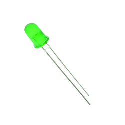 LED verde (alto brilho), 5mm, 8000÷14000mcd