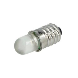 Lâmpada de luz LED branca E10, 230VAC, 1100÷1600mcd