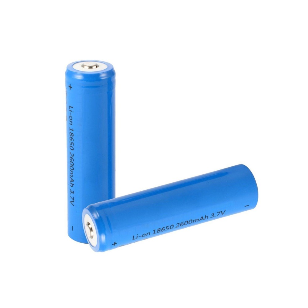 Bateria recarregável de lítio 18650, 3.7V, 2600mAh