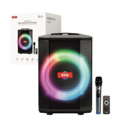 Coluna Amplificada USB/MicroSD/LED RGB/BT/FM/AUX TWS, XO