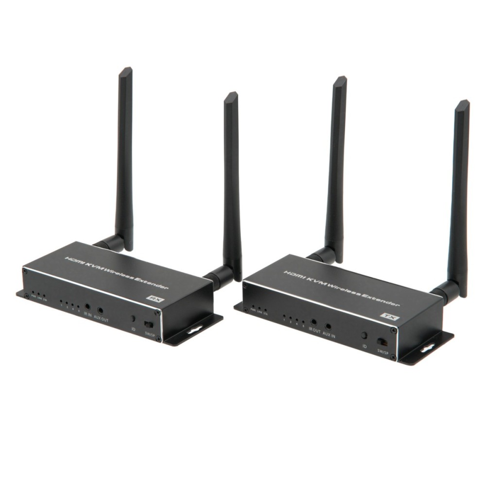 Transmissor HDMI e KVM wireless 180 metros, 4K-24Hz 1080p-60Hz