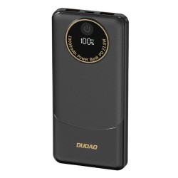 Powerbank 10000mAh, com 2xUSB-A e 1xUSB-C, 22.5W, Preto