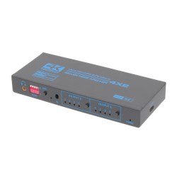 Matriz 4x2 4K@60Hz EDID + Áudio Conector de 3,5 mm HDCP2.2