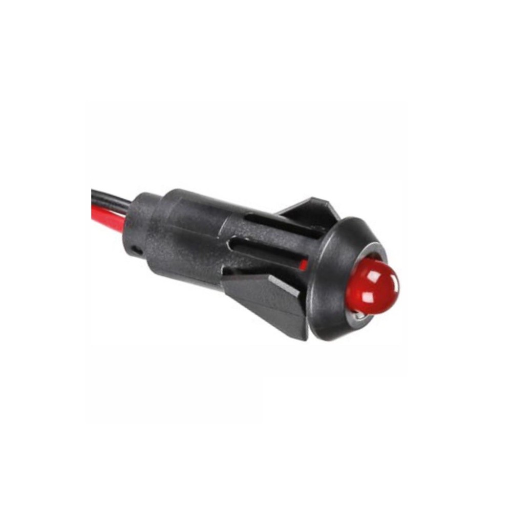 LED piloto intermitente (pisca-pisca), 8x18 mm, 12Vdc, vermelho, com 1 metro de cabo, da marca VELLEMAN