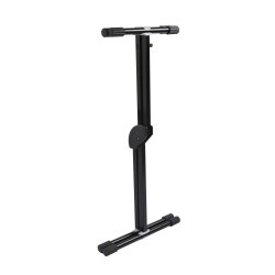 Suporte em X, para teclado, de construção robusta e resistente, com braço único