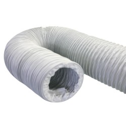 Tubo branco para secador da máquina de secar roupa, com diâmetro 100mm (metro)