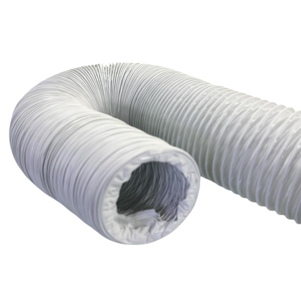 Tubo branco para secador da máquina de secar roupa, com diâmetro 100mm (metro)