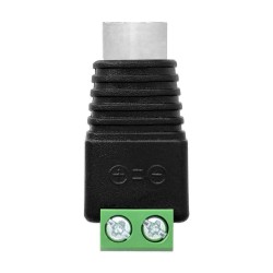 Ficha RCA macho mono, terminais com parafusos (2 pinos)