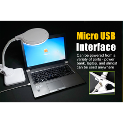 Candeeiro de secretária com Lupa 3 dioptrias a LEDs