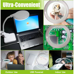 Candeeiro de secretária com Lupa 3 dioptrias a LEDs