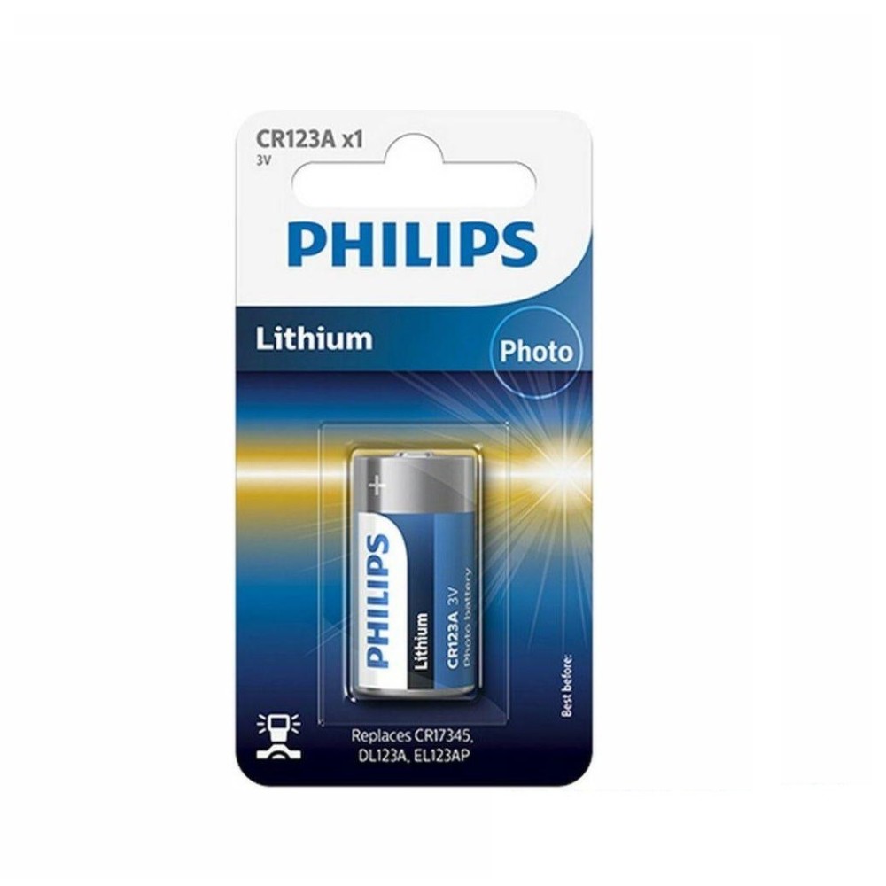 Pilha de Lítio CR123A, 3V, 1500mAh