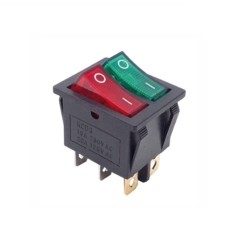 Interruptor Basculante duplo On-Off com Luz 15A-250V DPST