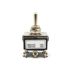 Interruptor de Alavanca (On)-Off-(On), 250 V, 15 A, Painel