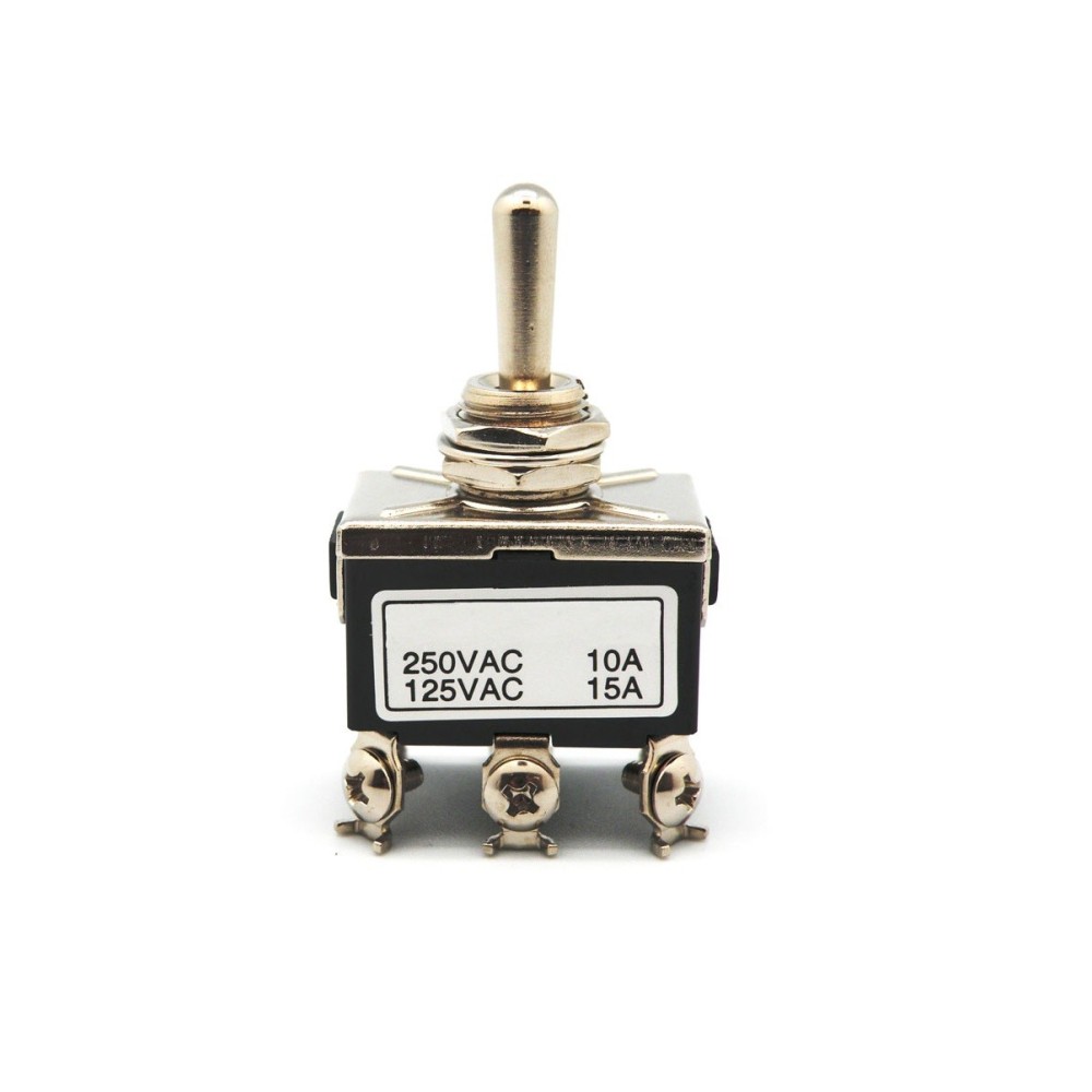 Interruptor de Alavanca (On)-Off-(On), 250 V, 15 A, Painel