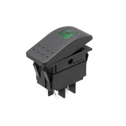 Interruptor para carro/barco 12V 20A, LED verde