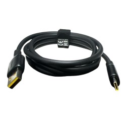 Cabo USB-A 2.0 Macho / USB-C, Preto, 1 metro