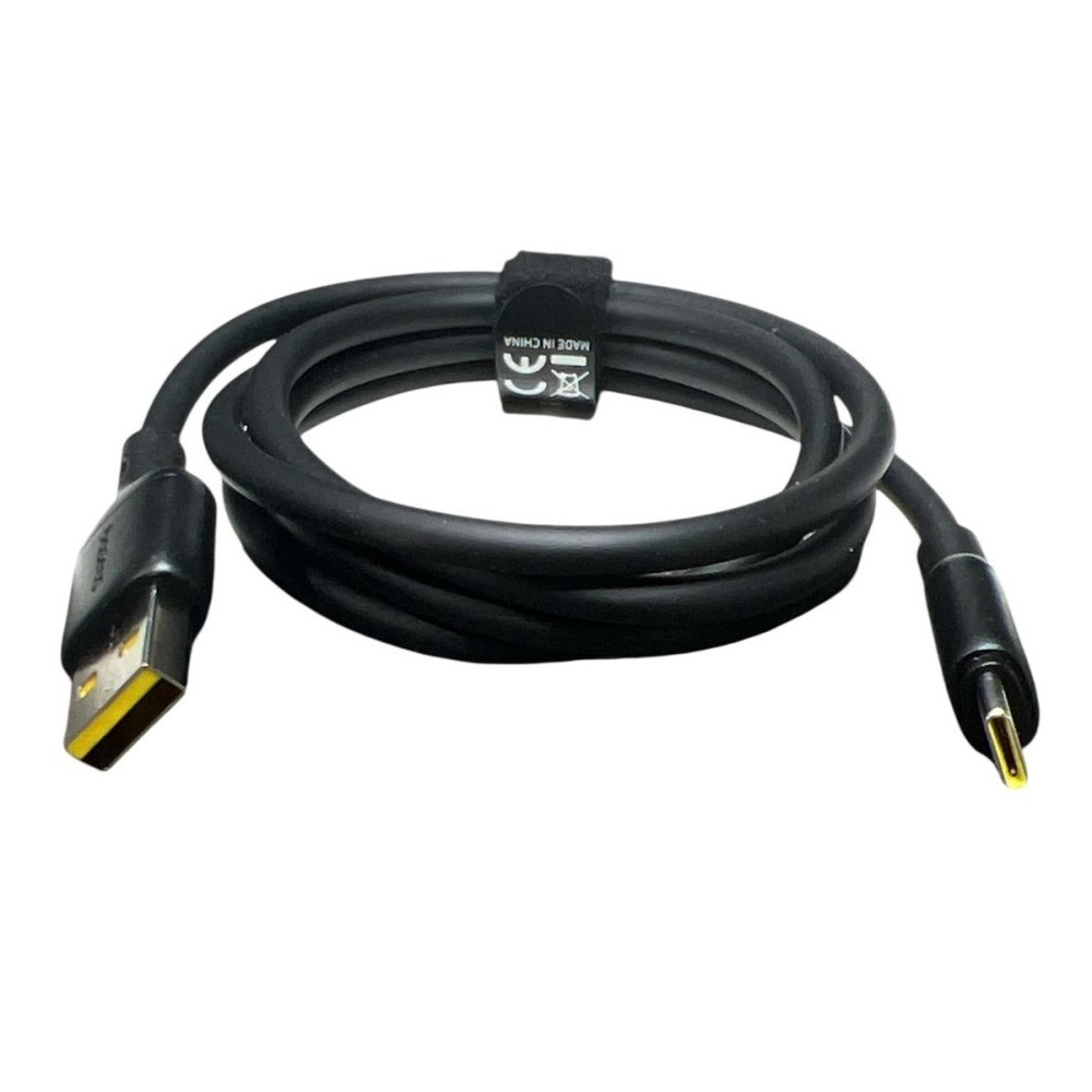 Cabo USB-A 2.0 Macho / USB-C, Preto, 1 metro