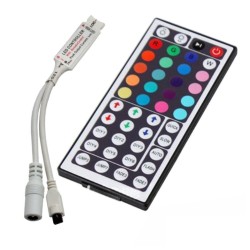 Controlador para fitas de LED RGB 12V, com comando