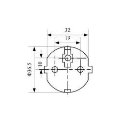 Ficha adaptadora universal para Europa, 250V 10-16A, branca