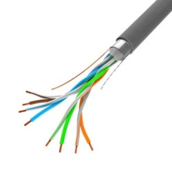 Cabo de dados U/UTP CAT6, rígido, cinzento