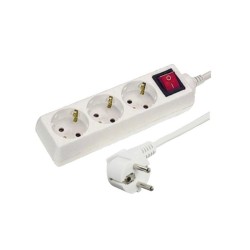 Extensão Elétrica 3G1.5, 3x Schuko, com Interruptor, 3mts
