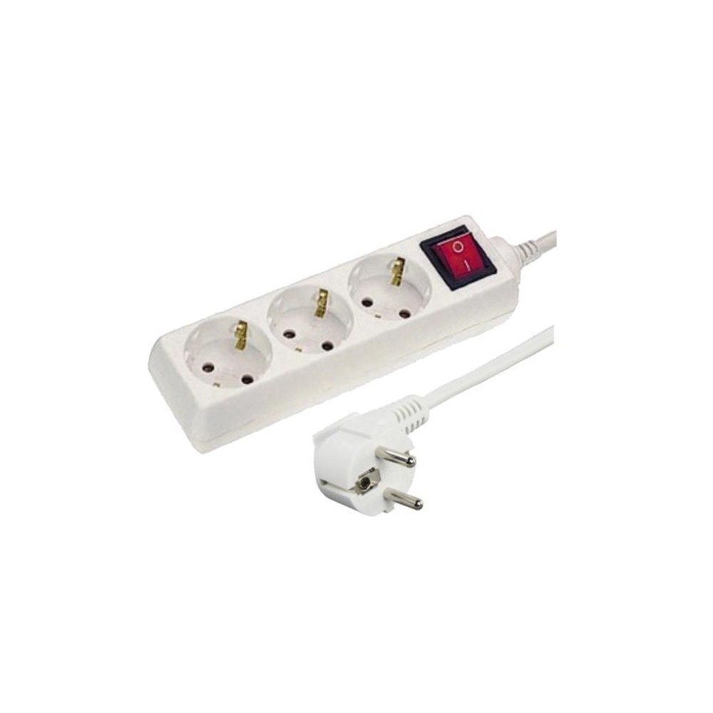 Extensão Elétrica 3G1.5, 3x Schuko, com Interruptor, 3mts