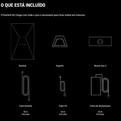 Starlink Standard V4 Kit - Antena + Router, WiFi6, IP67, até 235 Dispositivos