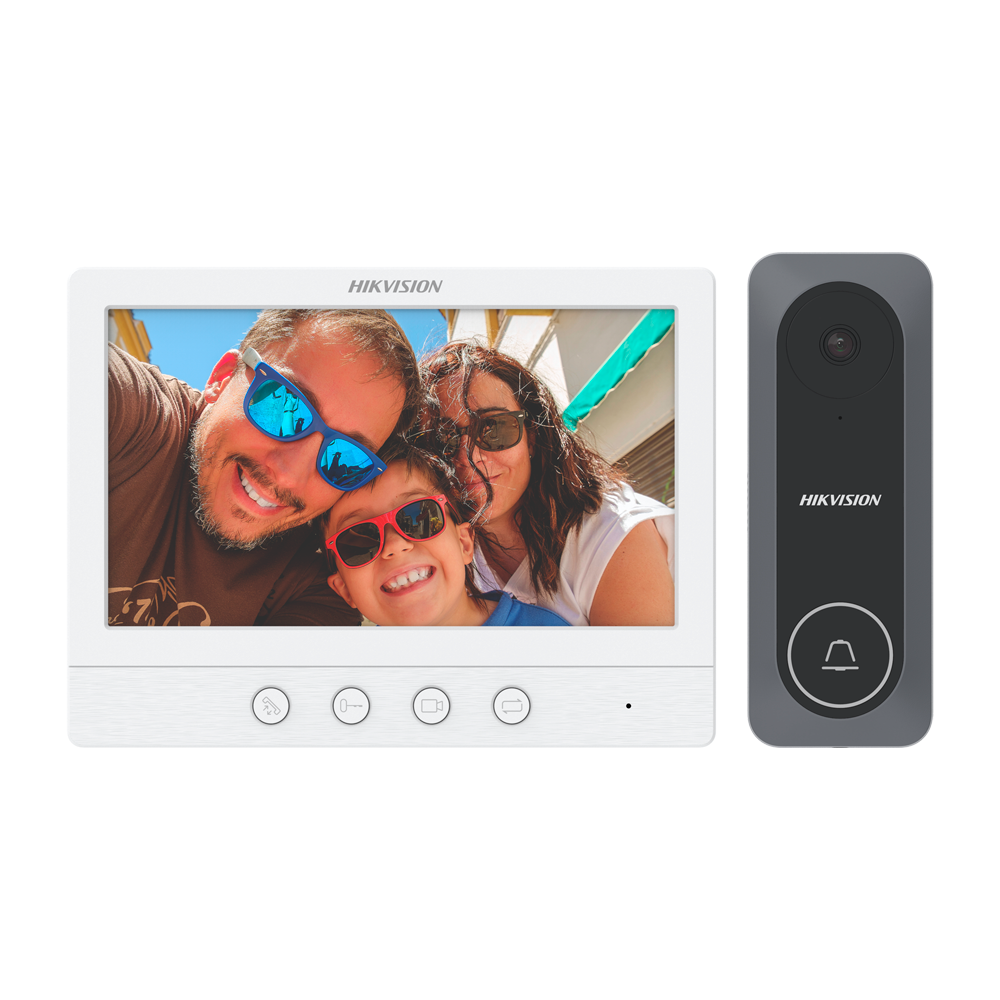 Kit videoporteiro, 4 fios analógicos, LCD 7"