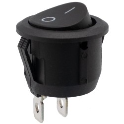 INTERRUPTOR TEIMOSO OFF-(ON) REDONDO PRETO