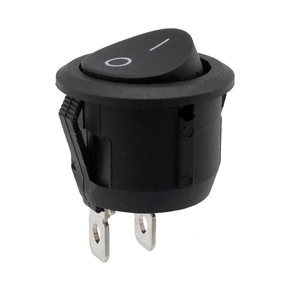 INTERRUPTOR TEIMOSO OFF-(ON) REDONDO PRETO
