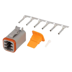 ficha macho, 6 pinos, para cabo 0.75...2mm2 S-DT 06-6 S