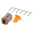 ficha macho, 6 pinos, para cabo 0.75...2mm2 S-DT 06-6 S