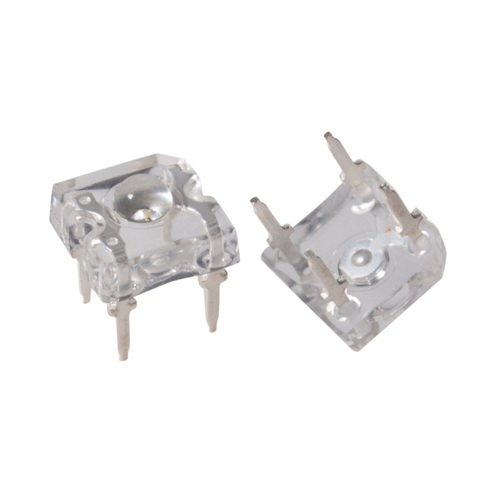 LED Super Flux, vermelho, 1,8-2,4V DC, 7,62x7,62mm, 1120÷2500mcd, 60°, 20mA