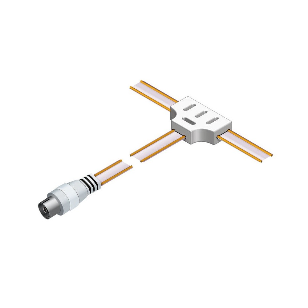 Antena recetora de sinais FM, ficha coaxial 9.5mm Fêmea, 1.8m